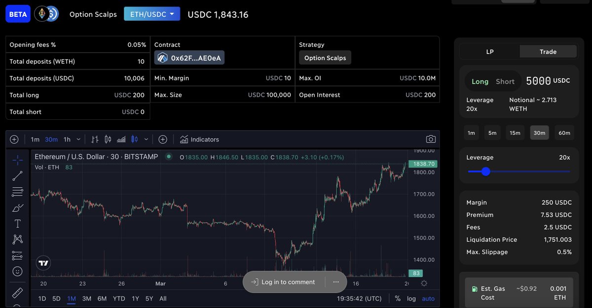 tztokchad's tweet photo. To kickoff the option scalps launch next week, @dopex_io will be hosting a trading competition with a $30k prize pool split across top traders by PnL and volume.

Rules:
- Timeframe: Up to 1h per position
- Pairs: WETH/USDC, WETH/WBTC, ARB/USDC
- Duration: 1 week https://t.co/kwOMTYw7B4