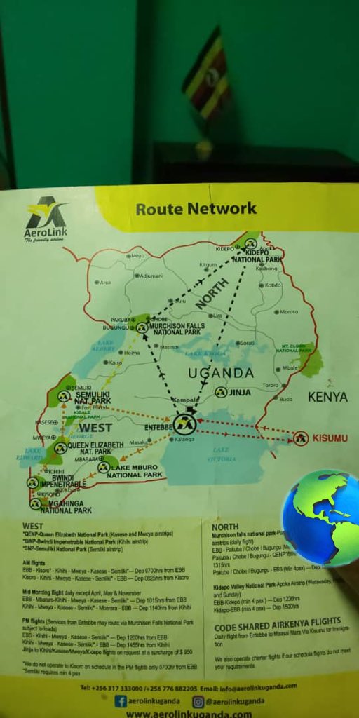 Possible schedule flights to the national parks under AeroLink #ExploreUganda