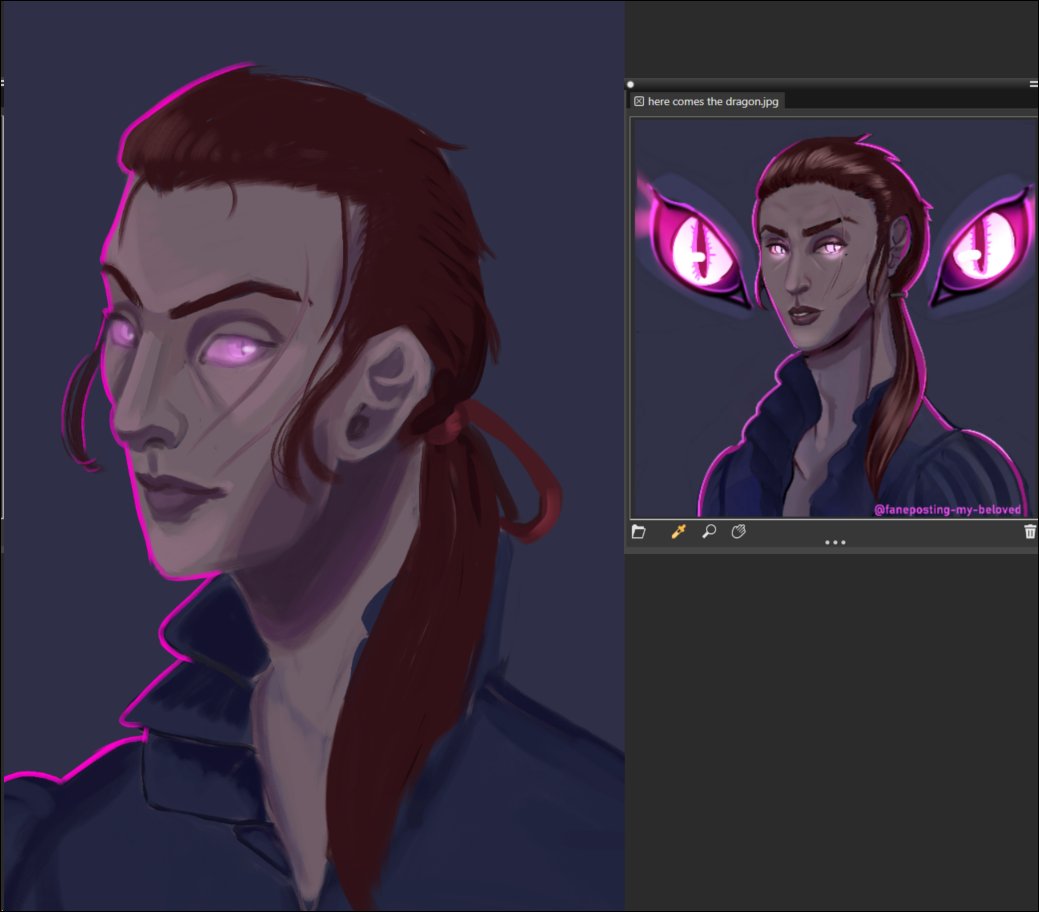 Faneposter's tweet photo. A bastard twice are you, my lord: bastard born and bastard bred.
-
redrawing my super old #dragoncommander portrait, we're going somewhere with this https://t.co/2oyc9UWJCi