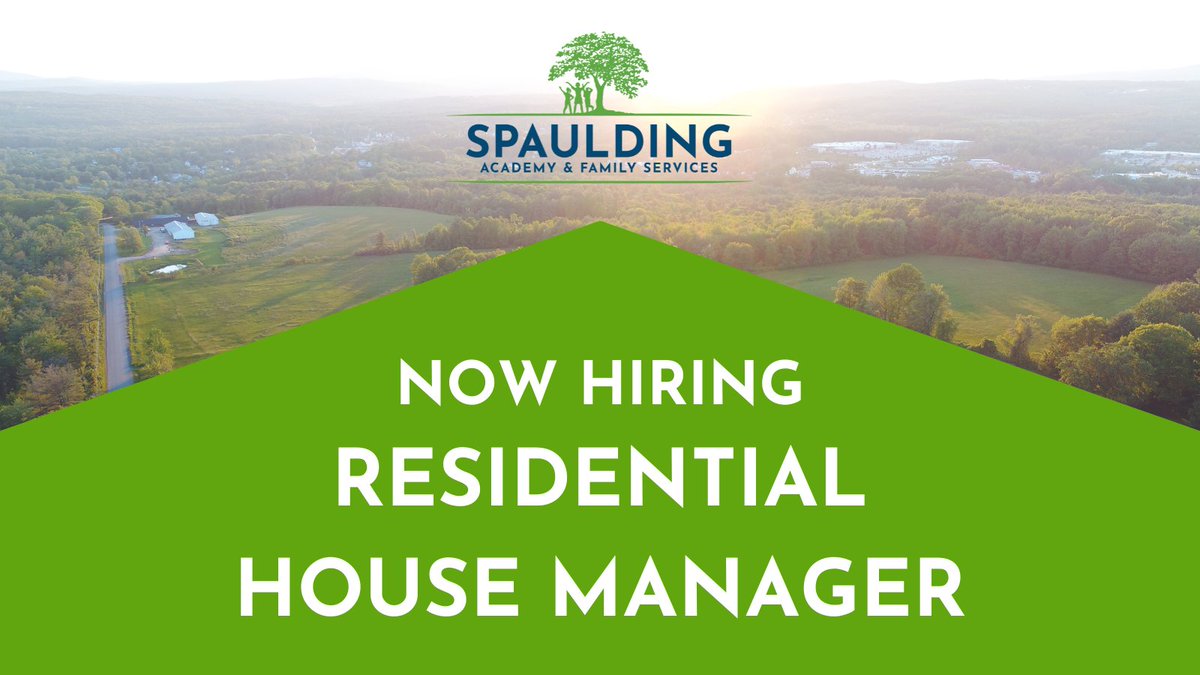 Do you know someone who would be a good fit for the residential team at Spaulding Academy &amp; Family Services? Share the job description for Residential House Manager today: bit.ly/3Yly0Iq