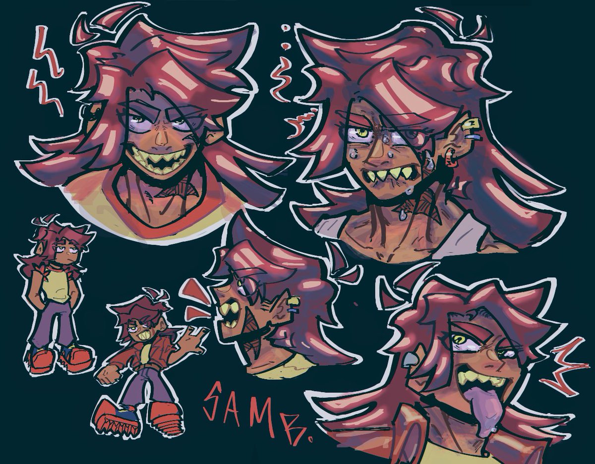 sam!

#originalcharacter #ocdrawing #comissionsopen #comisionesabiertas #digitalpainting #artedigital #illustration #artwork #charaterdesign #cartoonart #dibujodigital #punk #rock #colorpalette #myart