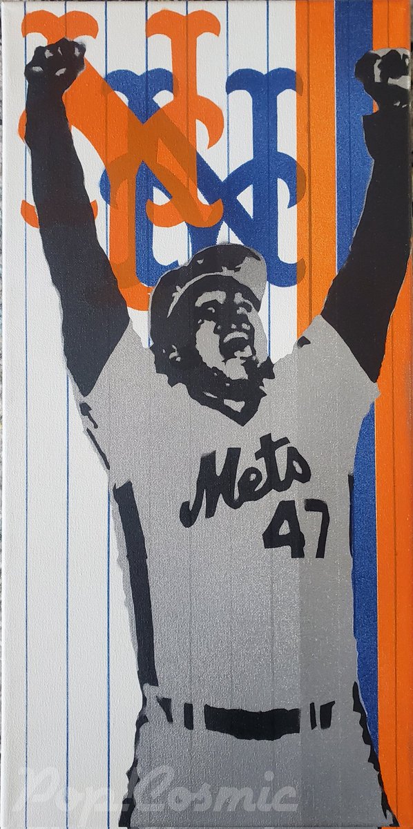 #JesseOrosco Celebration 
This piece is 20x10 on canvas. Currently hanging on my wall. 
#Mets #nymets #NYM #86mets #newyorkmets #LFGM #LGM #BaseBall #fanart #sportsart