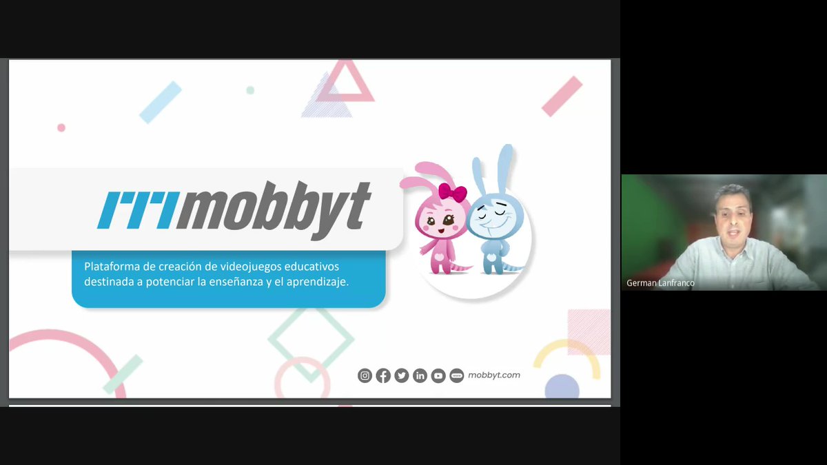 MobbytPlatform's tweet photo. Taller institucional sobre creación de #videojuegos #educativos con #Mobbyt para estudiantes y profesionales de la @unisant 🇲🇽, y coordinaciones de los Estados de Hidalgo y Zitácuaro, Michoacán, a cargo de @germanlanfranco, cofundador de Mobbyt.

¡Muchas gracias! https://t.co/oc9WZ1ybuM