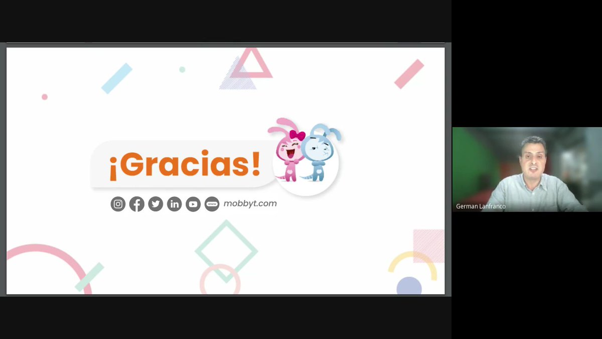 MobbytPlatform's tweet photo. Taller institucional sobre creación de #videojuegos #educativos con #Mobbyt para estudiantes y profesionales de la @unisant 🇲🇽, y coordinaciones de los Estados de Hidalgo y Zitácuaro, Michoacán, a cargo de @germanlanfranco, cofundador de Mobbyt.

¡Muchas gracias! https://t.co/oc9WZ1ybuM
