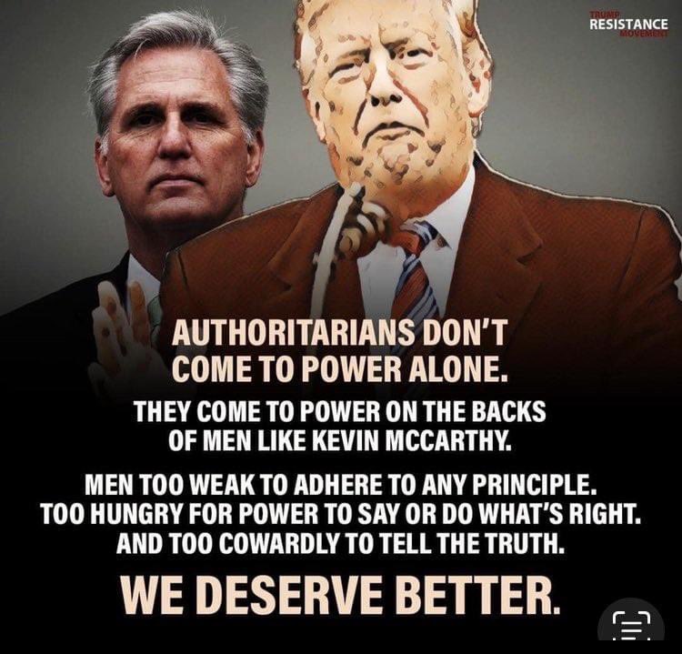 nonno_paula's tweet image. If you don’t support the rule of law, you have no business being in Congress … let alone the Speaker. The majority of Americans see through your crap . Why are you allowing MTG to incite violence ? Americans deserve better than your crappy corrupt caucus. #mccarthyresign