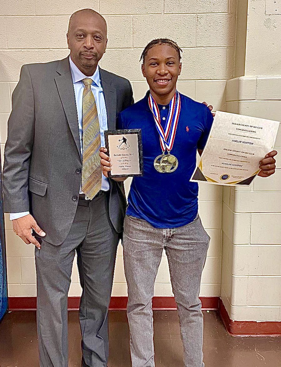 Truly a great week to be a Pirate! @coachrosser1 Shoutout to @malikhinton3 for being recognized by the Dekalb County Basketball Tip Off Club! @principalcosta @dekalbschools @DacostaDekalb @DCSDAthletics @DCSDRegion4 #stonemountainhighschool Let’s Go Pirates