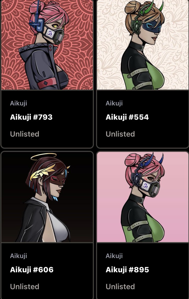 Holding 50 <a href="/AikujiApt/">Aikuji City</a> and still looking to stack - y’all crazy listing these so cheap - don’t you know what’s planned for gen 1 and down the road 🤯 

Listed on @SeaShrineNFT , <a href="/TopazMarket/">Topaz | NFTs on Aptos</a> and <a href="/nft_souffl3/">Souffl3 🫐</a> 

#LFG #LFM #IYKYK #Aptos #AptosNFT #minted #nftart