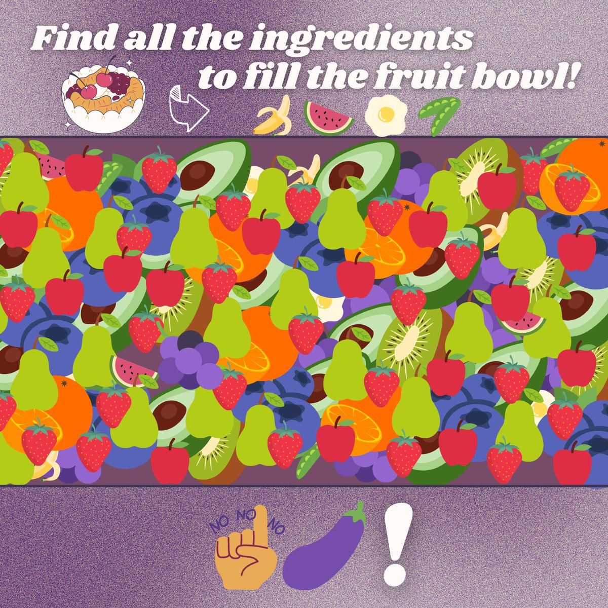 HLDPromo's tweet photo. 🍌| “Watermelon, egg, there’s peas and banana!”

Let’s start off this #StylesSunday with a game! Look for the watermelons, eggs, peas &amp; bananas in the graphic! There’s 3 of each!

Don’t worry, you’ll find no nobergine!

I vote #AsItWas for #BestMusicVideo at the #iHeartAwards! https://t.co/gQ6P7znlKN