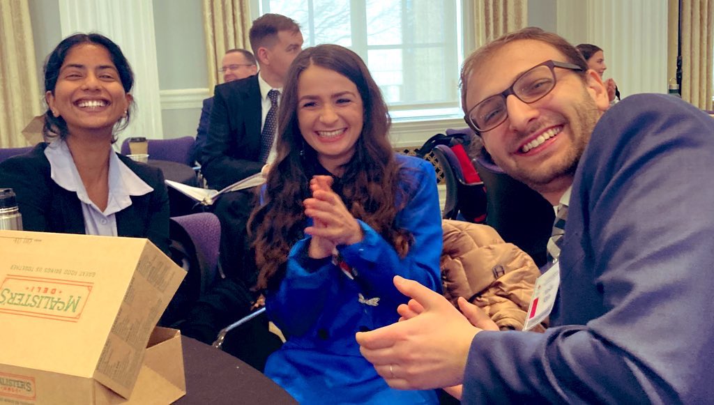 LindsayABailey's tweet photo. @GeorgetownLaw advancing to the finals in the #clarabarton #ihl competition! #hoyalawyas https://t.co/OSMQ1VVawj