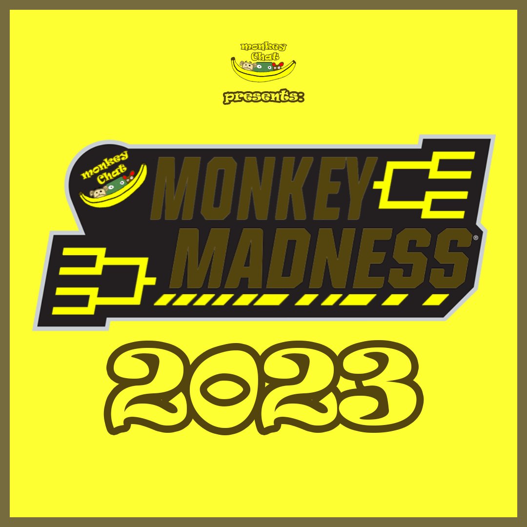 MonkeyChatTV's tweet photo. Good News! Monkey Madness 2023 Has Begun! 😃
Bad News! It's Being Run On Our Instagram! 😢

Join us @MonkeyChatTV on Instagram in the largest bracket based event of the month! https://t.co/bnpjYh5473
