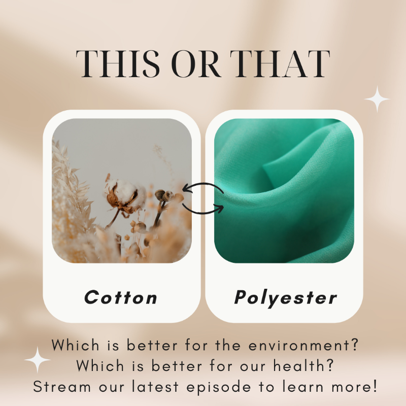 shesthinkingco's tweet photo. #Cotton gets a bad rep for the large amount of water it takes to produce it. Although #polyester requires less water, it's not #biodegradable. Which fibre should you choose when clothing shopping? We discuss with Dr. Preeti Arya and Dr. Imran Islam at @FIT in our latest episode.