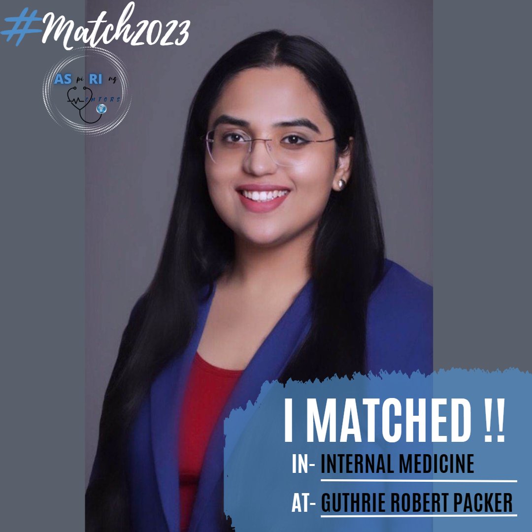 Congratulations to our mentor Dr. <a href="/hamnah_tayyab/">Hamnah Tayyab, MD</a>  !! 🥳
#match2023 #MedTwitter #aspiringmentors #findamentorbeamentor