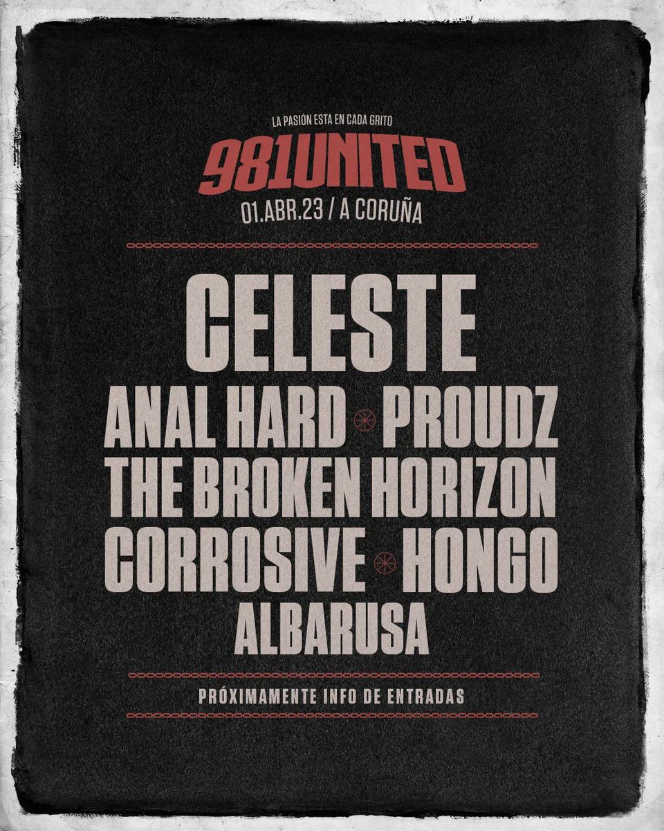 TBHorizon_band's tweet photo. entradas en https://t.co/0w7hZSx4Wq
#981united #newfest #thebrokenhorizon #fightforyourdreams #savethemusic #livealifeyouwillremember #bandofbrothers #metalcore #haciendohistoria #makingmemories #acoruña #galiciamola #metalevent #newshow #daddario https://t.co/19r8BRhiqA
