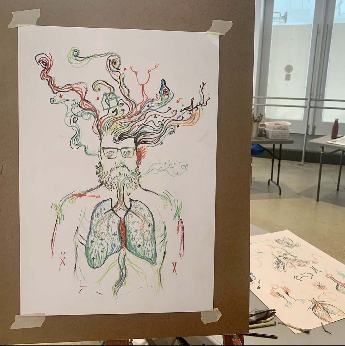 Halfway through Beyond Surface: Experimental Portraits, and we couldn’t be happier with how it's going! Today was “Metamorphosis”, the second of four classes - artists explored symbolism through abstract work, reflecting themselves creatively. See one of the artists’ pieces here!