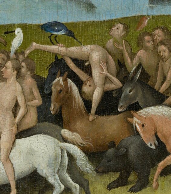 JVomOlivenbaum's tweet photo. "Weißt du noch als wir nackt mit der Familie ausgeritten sind und ein Vogel plötzlich aus deinem Anus getrunken hat als du auf deinem Pferd eine Rückwärtsrolle machen wolltest? Das Bärschwein war auch dabei. Ein toller Tag💕"

"Was?" https://t.co/9JlU1T2gyj