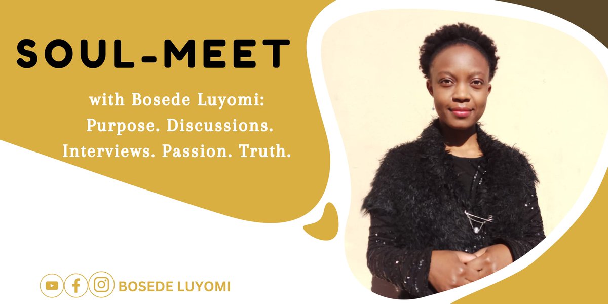 BoseOluwa's tweet photo. Shalom Family and friends😀
I'll officially introduce Soul-Meet tomorrow at 10am GMT+2 on my Facebook Author page: Bosede Luyomi. It is meant to share more details on the program, and ignite its take-off. Thank you all for your prayers and encouragement.
https://t.co/v56lv0GGHN https://t.co/8TTjbRjnlL