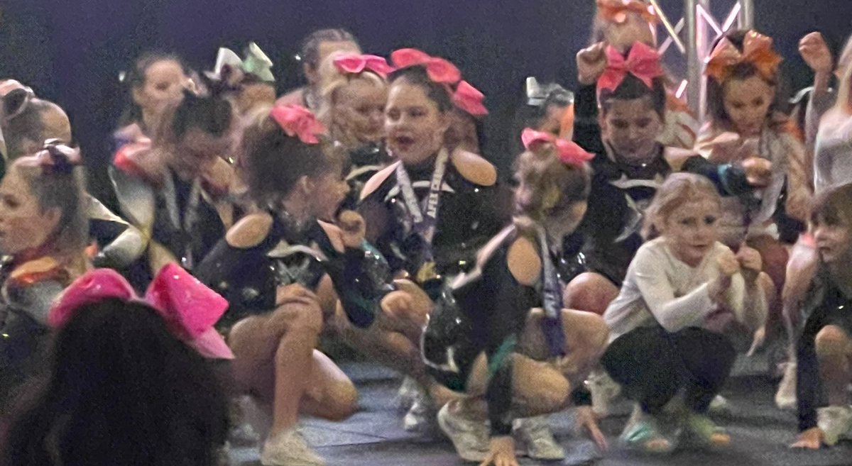 Molly_Capps's tweet photo. Proud momma moments this weekend- little Jack scored a ton of goals, Cooper’s cheer team won, and my oldest somehow orchestrated a massive dance party while waiting to find out if her team won😆 #winning #happyfaces #dowhatyoulove #CappsFamily https://t.co/W95srDJHAx