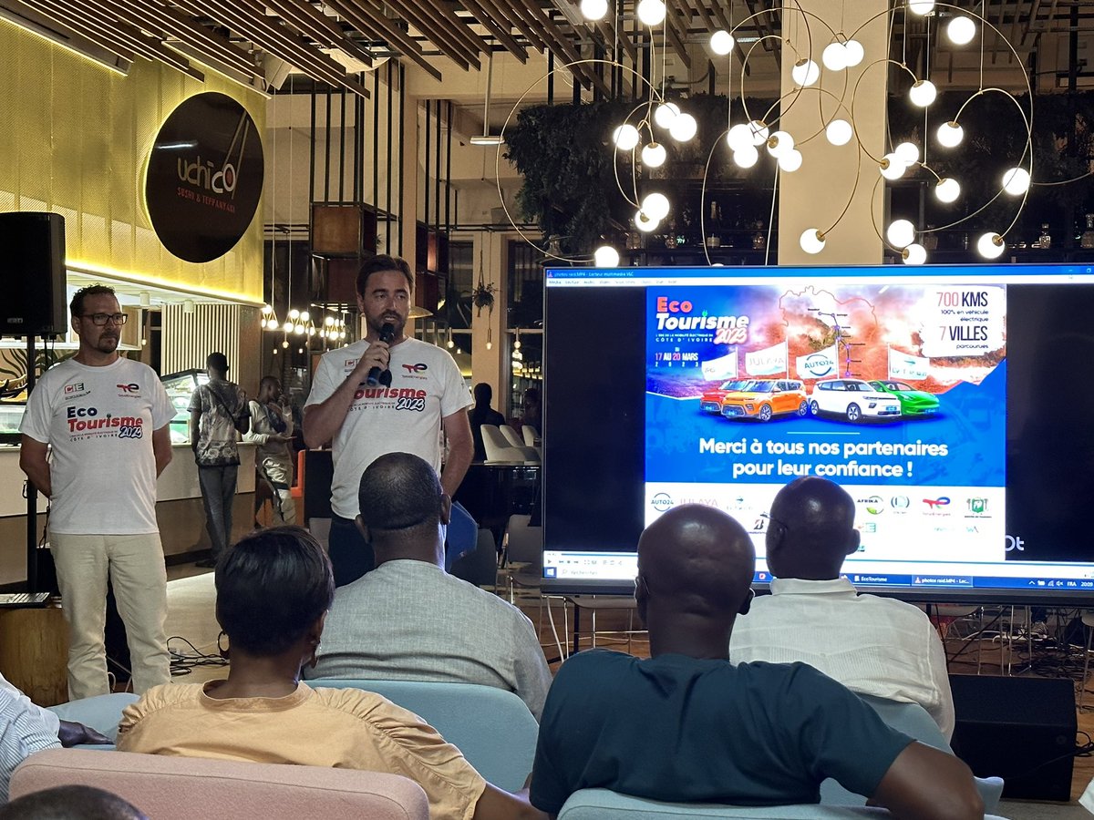 Cotedivoireoff_'s tweet photo. ECO TOURISME 2023
#AUTO24 a importé les premiers véhicules électriques en Côte d’Ivoire !
C’est une grande première en Afrique, des voitures électriques ont parcouru 700 kilomètres (Bondiali - Korogho - Katiola - Bouaké - Yamoussoukro - Tiassalé - Abidjan) . https://t.co/2jYZu0LwMh