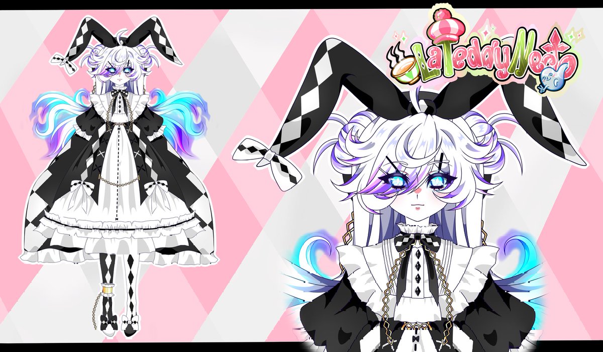 LaTeddyNecto's tweet photo. Hier trotzdem das komplette Reveal für euch. X3 Danke für alle Likes und Retweets! Ich setze mich jetzt ans Riggen damit ich bald das neue Model nutzen kann hehe~
#VTuberUprising #ghosttuber #DEVTuber #Vtuber https://t.co/UBBl1XDNeM