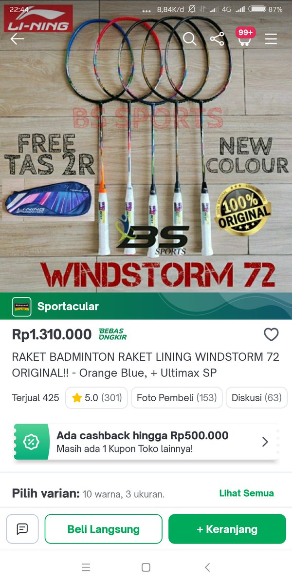 Bgosh_Kids's tweet photo. @tokopedia Ini min ... raket paling enteng dikelasnya, biar main lebih seru abis sholat taraweh ganti jadwal main dari yg biasa siang ke malam abis tarawehan min ...  😁👍 
Lagi panas allengland nih Final

#SaldoKaget #SportacularShopathon https://t.co/q7jf6IwmkD