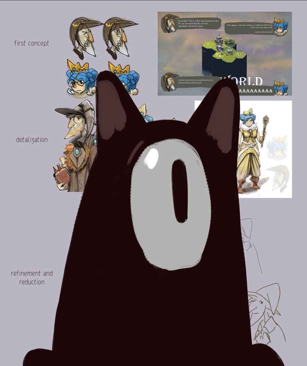 VolcanicGiraffe's tweet photo. Sorry. Sorry. 3 characters!
(tis cat is the kingdom accountant, btw. No tax avoidance under his management)

#hexworld #indie #characterart #CatsOfTwitter https://t.co/2RVrxslUyf