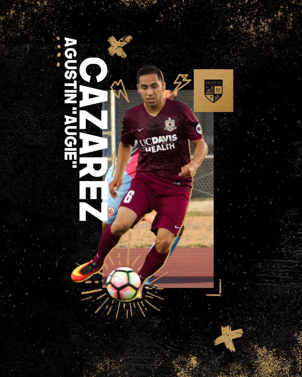 Agustin Cazárez; Has played professionally for Sacramento Republic FC &amp; Fresno FC. Augie’s played at high levels and we are honored to have him wear the black &amp; gold.
