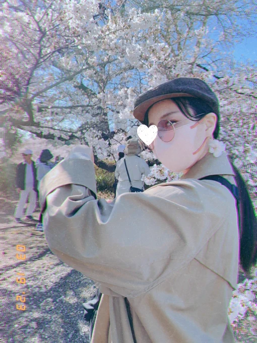 御苑で格好良く写真撮ってもらった 