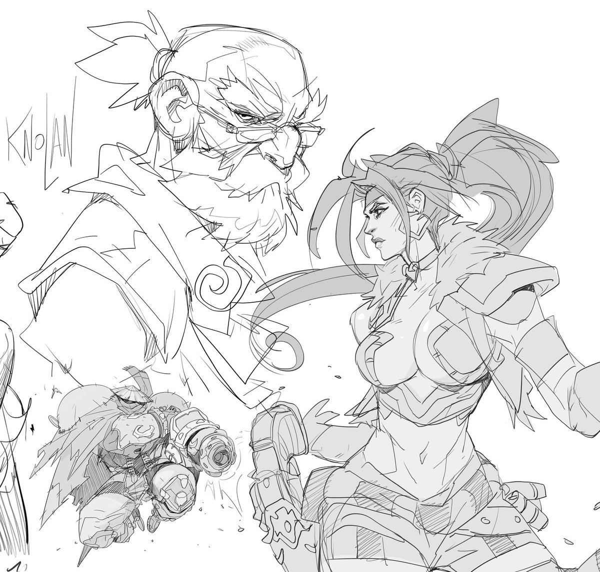 Battle Chasers tribute sketch! #Throwback #ComicArt #characterdesign 