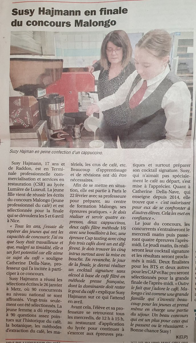 Bravo Susy ! Grâce à toi, la classe de #TCsr du lycée Lumière de #luxeuil sera représentée à Nice.
Merci aux affiches de Haute-Saône pour ce bel article.
@LumiereLycee @FiletPierre @raboltfreder @acbesancon @affichesde