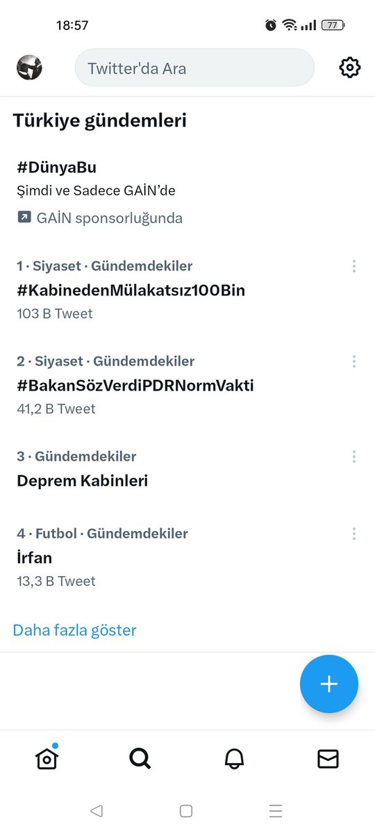 100 bin tweet'i geçmiş bulunmaktayiz. Etkinlik çok güzel devam ediyor. 100 bin öğretmen ataması talebimizdir.
#KabinedenMülakatsız100Bin