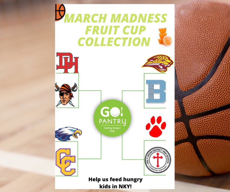 Keep sending in those fruit cups! March Madness continues! @DixieHeightsHS, @ScottEagles , @CamelPride, @RCHS_Jaguars, @BCHS_Rebels1955, 
@beechwood_tiger, @holycrosshscov 💚 #marchmadness #nky #hungerrelief