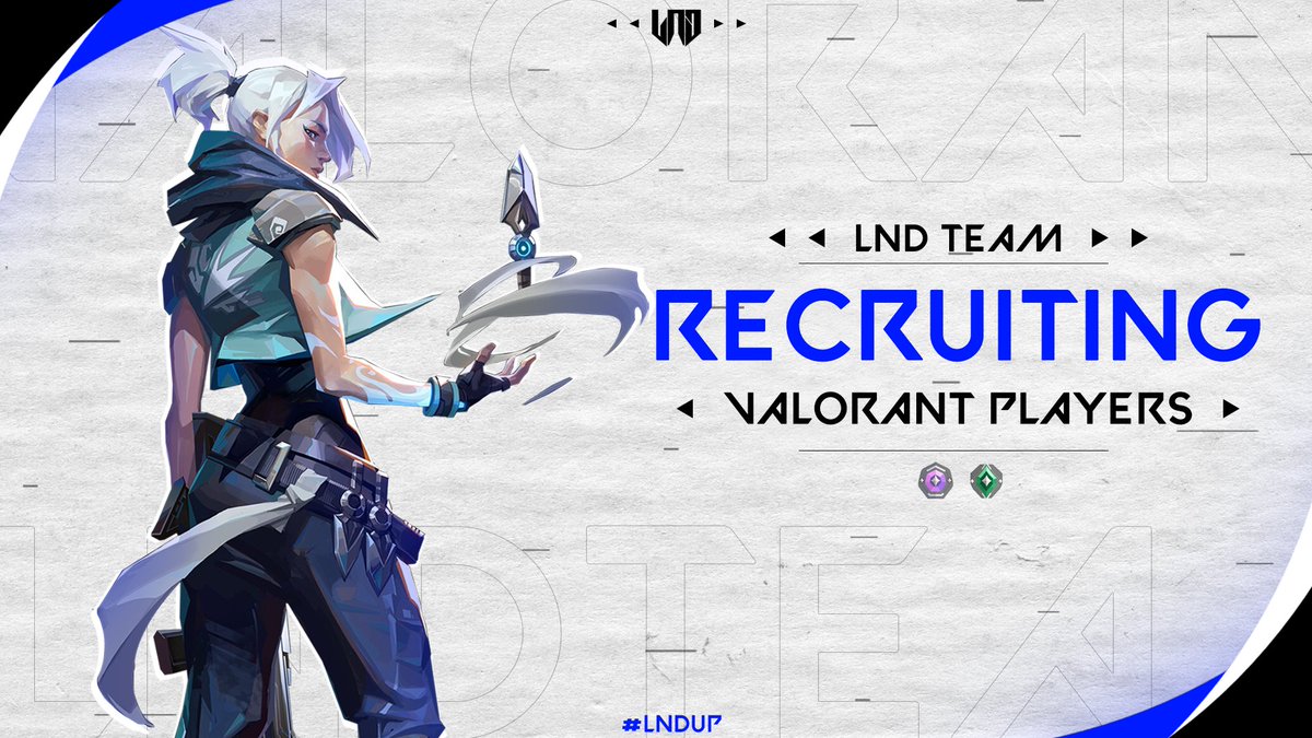 LNDEsportsgg's tweet photo. 📢 | Hello LND Community we are so happy to inform you that :

Our Valorant recruitment its open again for players with Diamond 3 elo ( and higher ) . To give a new addition for the valorant section and to build a good competitive for the future Touranament / Events

#LNDUP https://t.co/EJSdSb5NuA