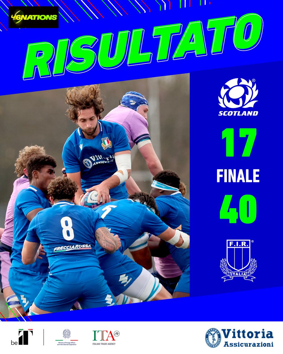 Federugby's tweet photo. 🔵 #ItaliaU20 

Un cuore grande così 🫶

#SCOvITA #SixNationsU20
#insieme #rugbypassioneitaliana https://t.co/8JrjXZDK8Y