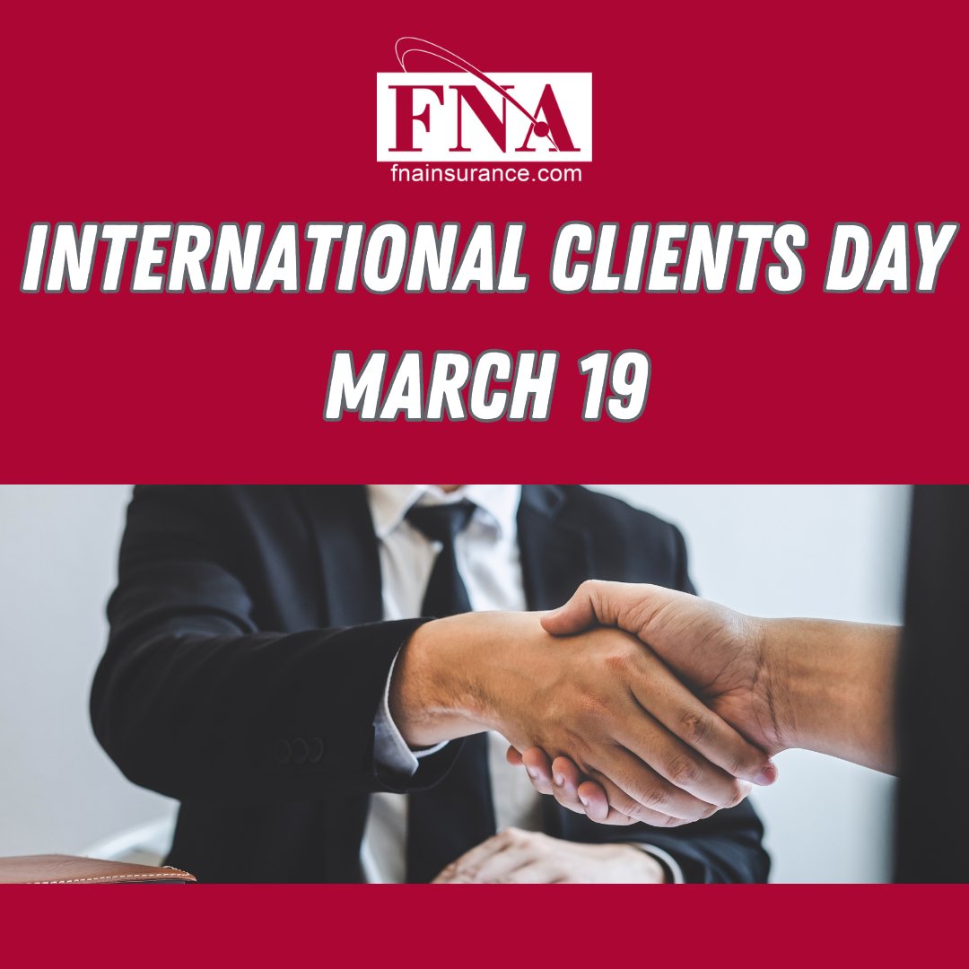 From #TeamFNA, we want to thank everyone we do business with, and we promise to continue to support the growth of your business with all of our resources. #InternationalClientsDay