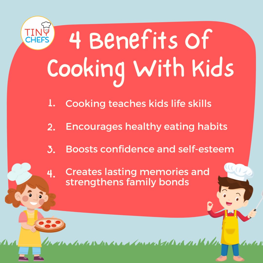 tiny_chefs's tweet photo. Cooking with kids teaches them important life skills and helps to build a lifelong understanding of food and nutrition. Plus, it’s fun! 👩‍🍳⁠
⁠
Ready to get started? Join our virtual cooking classes and discover a whole new world of culinary adventure!⁠

https://t.co/RLuLCXaYiD https://t.co/2bU8Sguffg