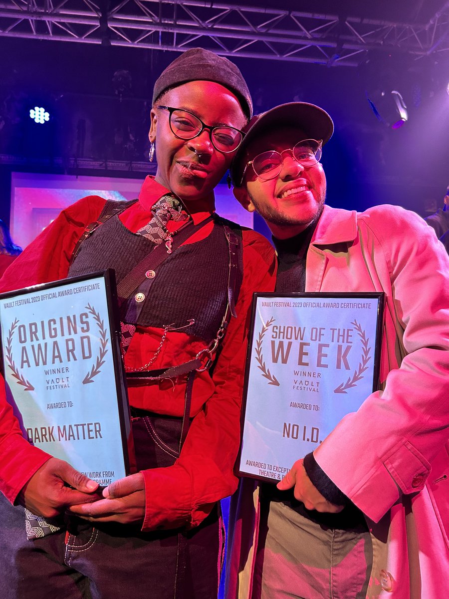 i’m one very proud producer-stage manager today! seeing @MyNamesTatenda and @TatendaShamiso win awards for their respective shows @VAULTFestival. thank you for trusting me with your art 🫶