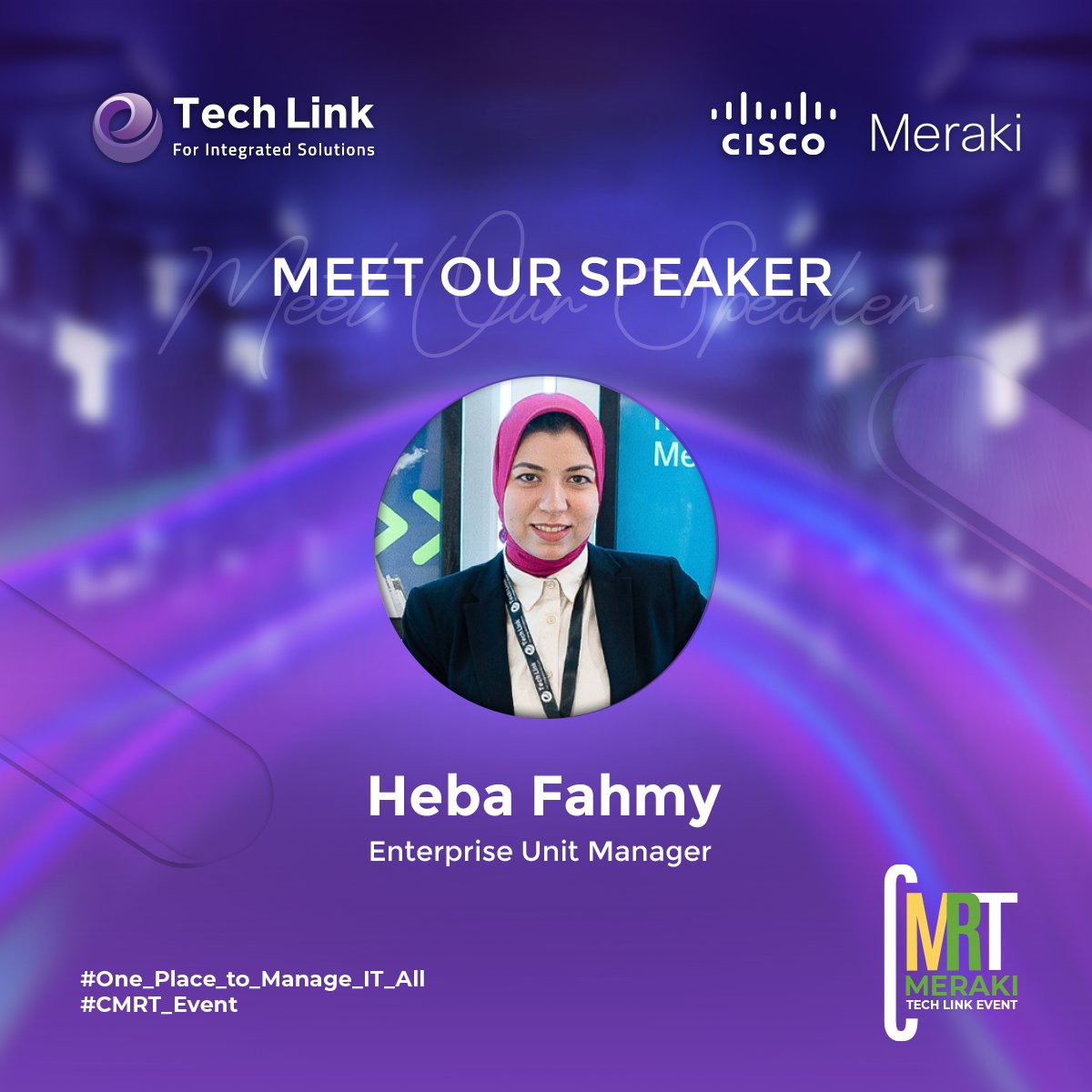 TechLink14's tweet image. Get ready for our Cisco Meraki event &quot;CMRT&quot; tomorrow and meet our team.
We are excited to meet our clients tomorrow 

Follow us to know more about Meraki solutions and to see the highlights of our event.
lnkd.in/dS6RzCVs
#TechLink #WorkAnniversary #Celebartion