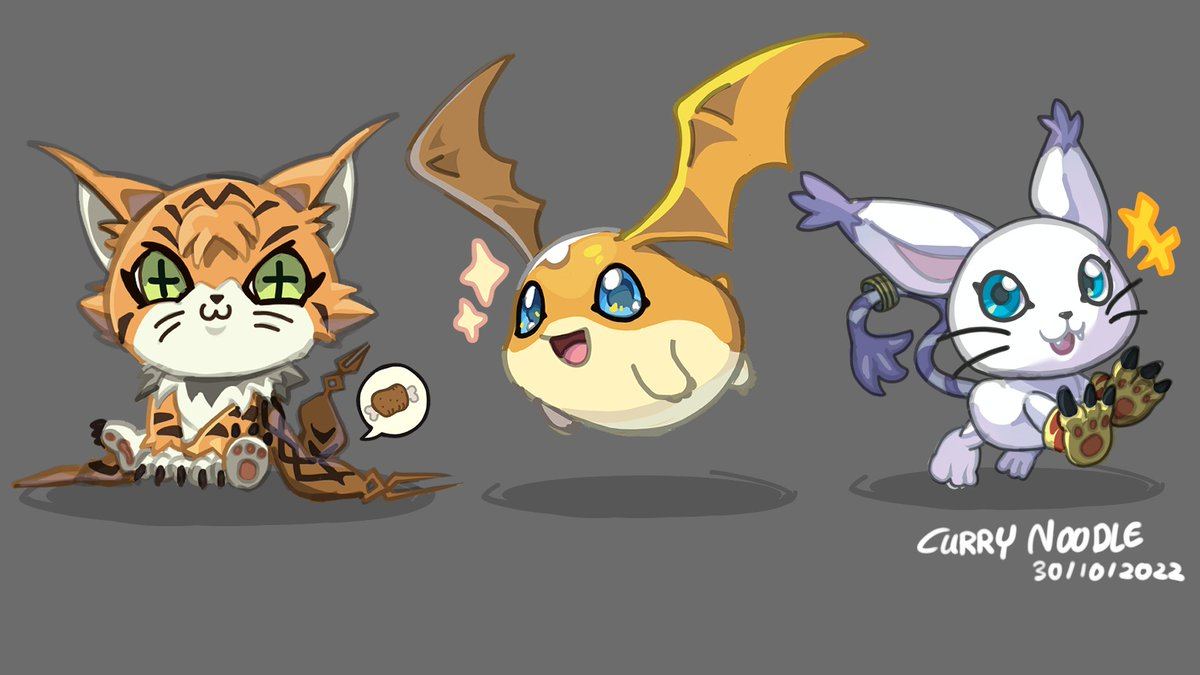 KyleMccarthy12's tweet photo. Completed 6 chibi  sketch😎 14 more to go 😎  I have to finished this set as soon as possible and start the competition piece 😎#Digimon #デジモン😍😍 #デジモンゴーストゲーム #FanArt #DigimonTCG #TBT #テリアモン助手 
Original: YeoYeeHeng https://t.co/yGisAAgocF