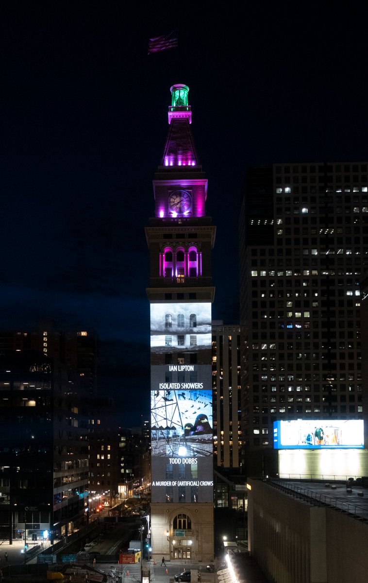 Seeing my work projected like this was surreal💙

The work is being projected through the end of March on the clocktower at the corner of the 16th Street Pedestrian Mall and Arapahoe Street in Denver, CO