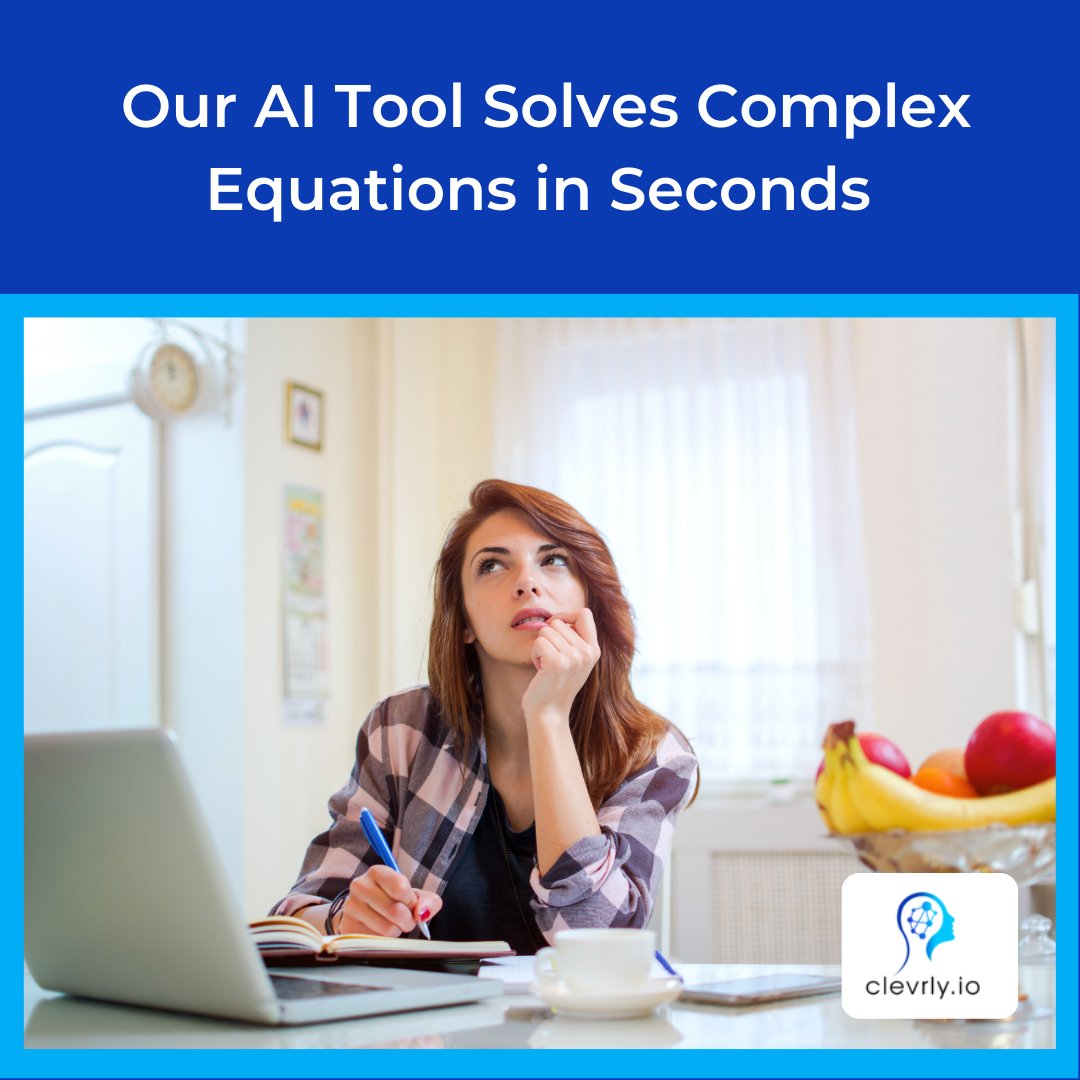 clevrly_io's tweet photo. If you're struggling with complex equations, our AI tool is here to help. 
In seconds, it can provide you with the answers you need to get the job done.

#studysmart #education #mathematical #mathproblems #artificialintelligence #trigonometry #algebra #students #education https://t.co/zXQN3Wap4I