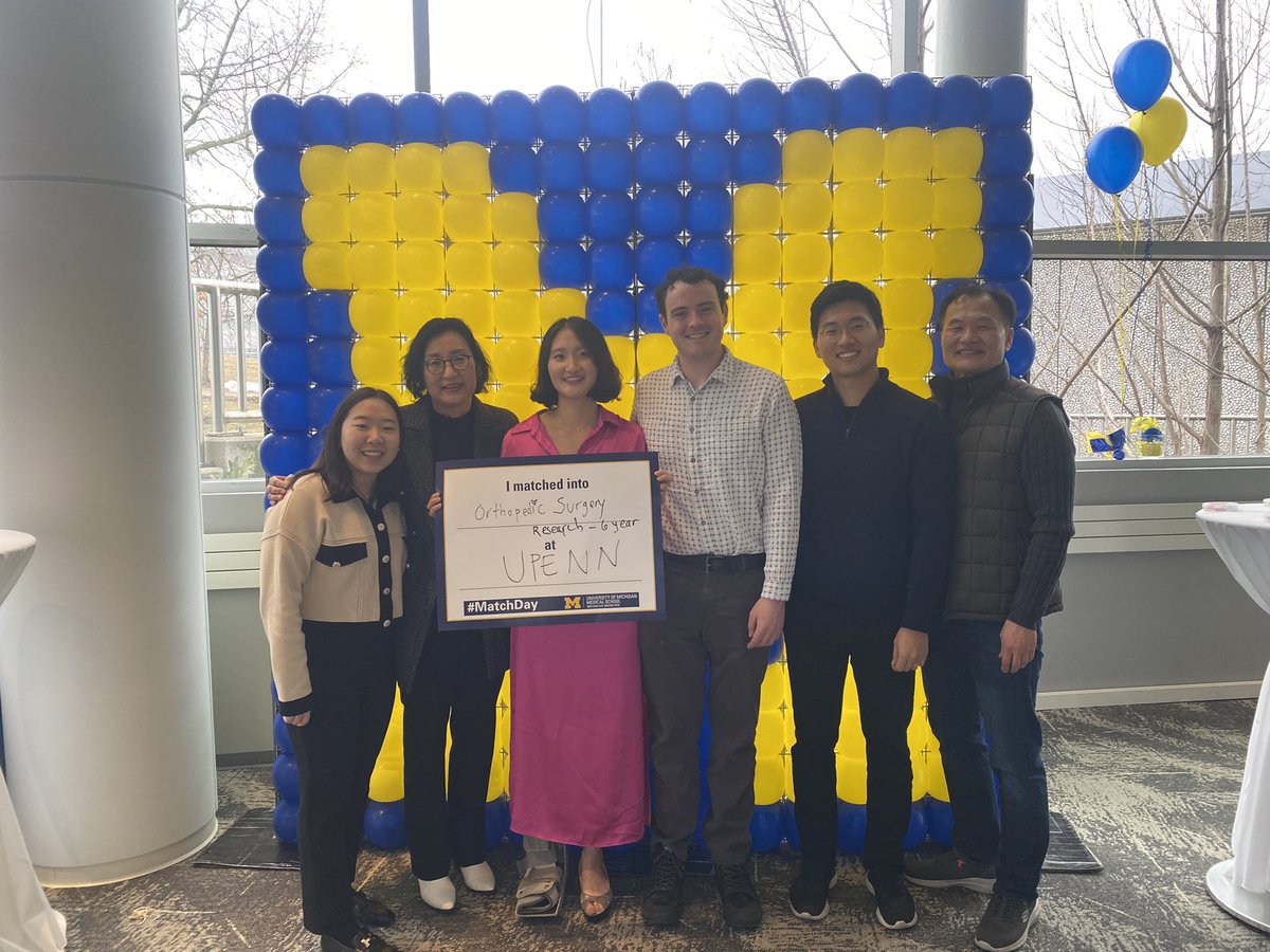 JiwonVPark's tweet photo. Matched into Orthopedic Surgery at University of Pennsylvania! Thank you for your support @PaulTalusan_MD @orthoankledoc, Dr. Ahn, @MichelleSCaird, Dr. Urquhart, Dr. Whyte, Dr. Craig, @allie_schulman, @RishiReddyTSurg @DrLeeRubin. #Match2023 #goBluematch #orthotwitter https://t.co/ZAHrxWbFgf