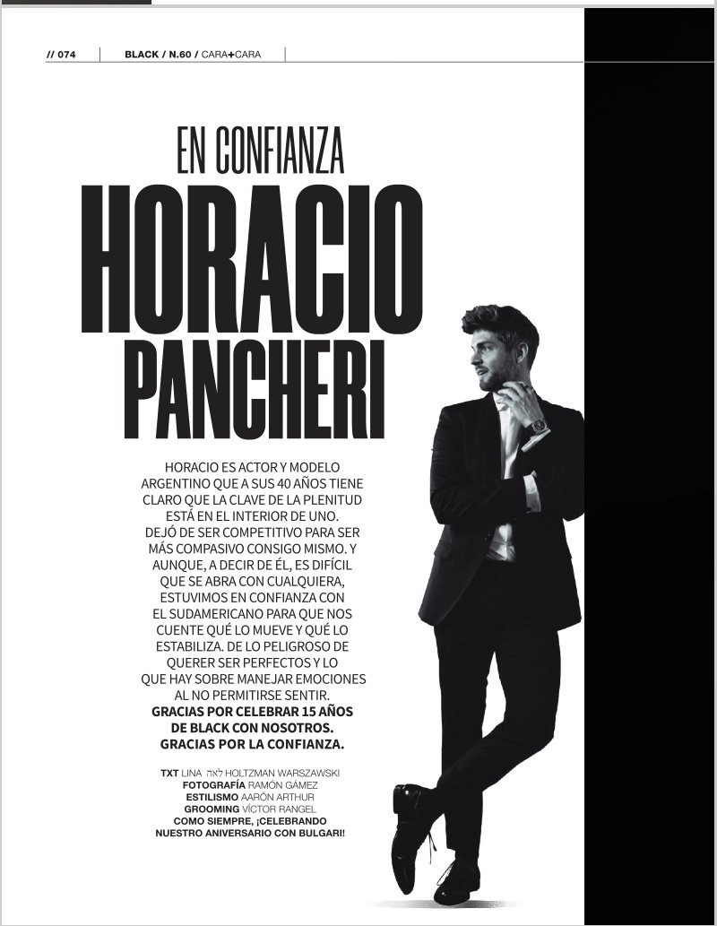 PancheriFansEs's tweet photo. Por fin la conseguimos 💪🏼 entrevista completa de Pancho en @revistablackmx  en su 15 aniversario de la mano de @linaglow by @dior @bulgari
#HoracioPancheri💙 #Entrevista #RevistaBlack #Modelo #Actor #ChristianDior #Bvlgari https://t.co/91afvhM5gM