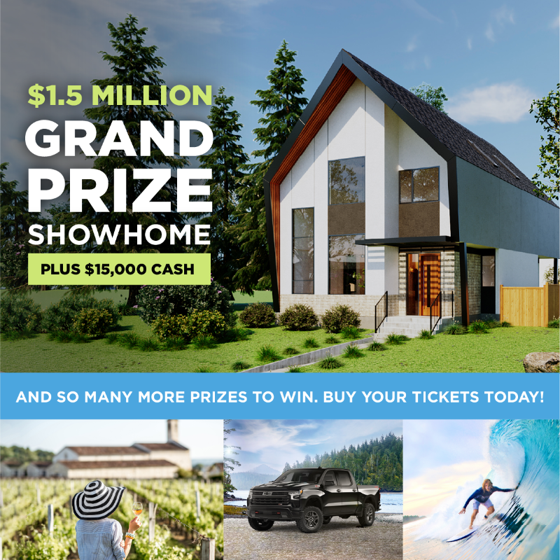 KinsmenHome's tweet photo. Feeling lucky? 🍀 You could WIN the $1.5 Million Grand Prize Showhome!

PLUS $15,000 CASH (and many more prizes!)

Buy your tickets today!
