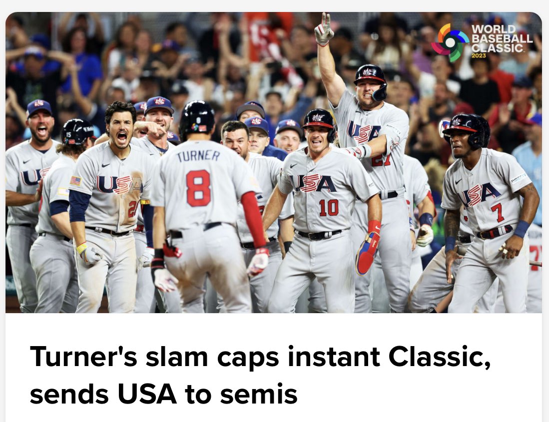 On the grand slam by Trea Turner that lifted Team USA to a semifinals matchup against Team Cuba tonight. mlb.com/news/united-st…