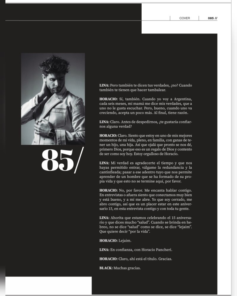 PancheriFansEs's tweet photo. Por fin la conseguimos 💪🏼 entrevista completa de Pancho en @revistablackmx  en su 15 aniversario de la mano de @linaglow by @dior @bulgari parte 3
#HoracioPancheri💙 #Entrevista #RevistaBlack #Modelo #Actor #ChristianDior #Bvlgari https://t.co/AHdk0HZrTa