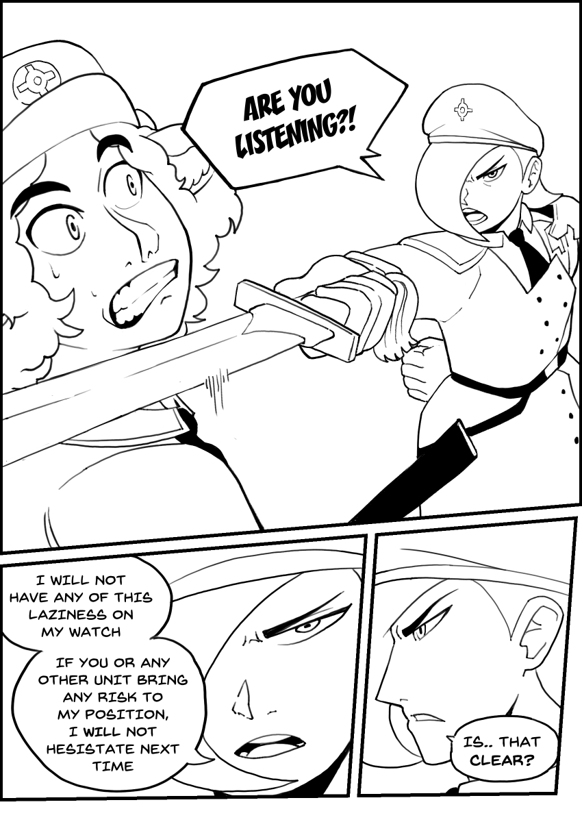 ManMacho_'s tweet photo. Saige and Geoms first meeting
small comic for @ExcaliburOCT 
featuring @Ashtastica  Saige
and @SpectacularSke1  Fives https://t.co/D8JPzizHoT