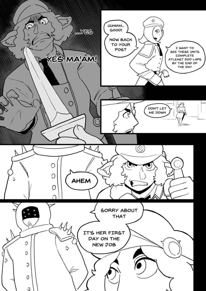 ManMacho_'s tweet photo. Saige and Geoms first meeting
small comic for @ExcaliburOCT 
featuring @Ashtastica  Saige
and @SpectacularSke1  Fives https://t.co/D8JPzizHoT