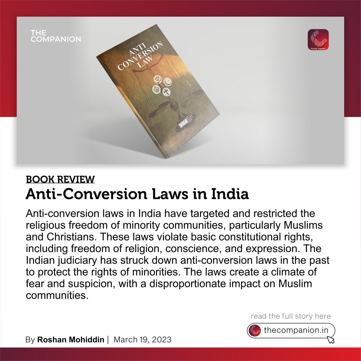 thecompanionn's tweet image. &quot;Anti-Conversion Laws in India&quot;
#AntiConversionLaws
#India

Read Complete Article Here 👇
thecompanion.in/anti-conversio…