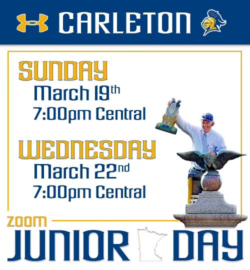Joey Glendenning (@joeyglen_75) on Twitter photo I will be attending the virtual junior day tonight for <a href="/CarletonFB/">Carleton Football</a> Thanks for the invite <a href="/CoachKent56/">Sam Kent</a>. <a href="/LRHSFBRecruit/">LakeRidgeFBRecruiting</a> <a href="/CoachAJSheppard/">AJ Sheppard</a> <a href="/ZachIsGreat_/">#ZachKnowsOL 🦅🦅🦅</a> I will be attending the virtual junior day tonight for <a href="/CarletonFB/">Carleton Football</a> Thanks for the invite <a href="/CoachKent56/">Sam Kent</a>. <a href="/LRHSFBRecruit/">LakeRidgeFBRecruiting</a> <a href="/CoachAJSheppard/">AJ Sheppard</a> <a href="/ZachIsGreat_/">#ZachKnowsOL 🦅🦅🦅</a>