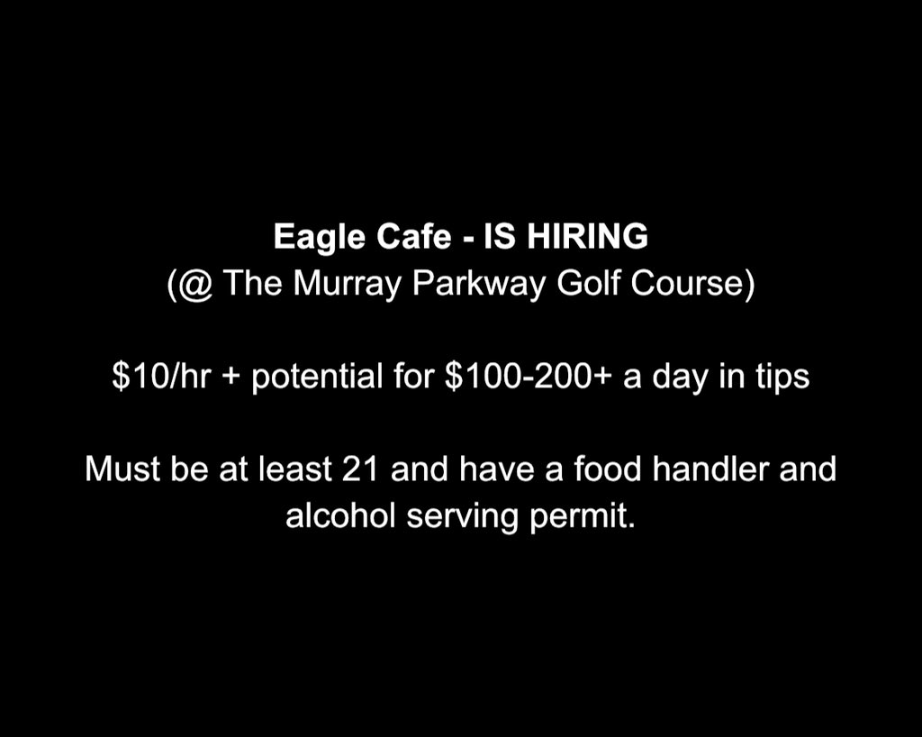 AMarkham_UN's tweet image. Looking for a few good people in the food &amp;amp; beverage industry. The cafe sits at Murray Parkway Golf Course, a high-traffic course. Reach out if your interested.